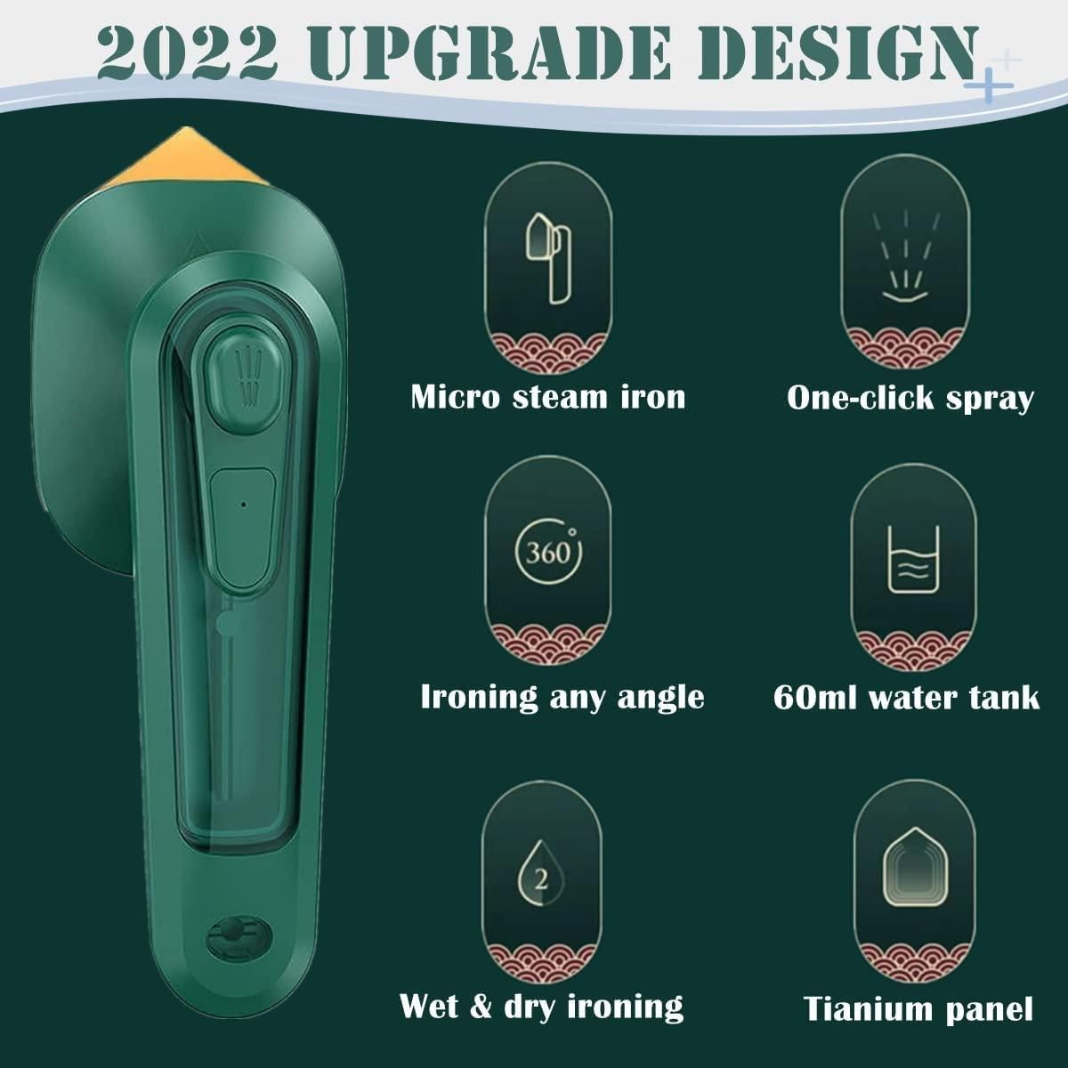 Mini Portable Iron Travel Steamer – 2-in-1 Dry & Wet Garment Press