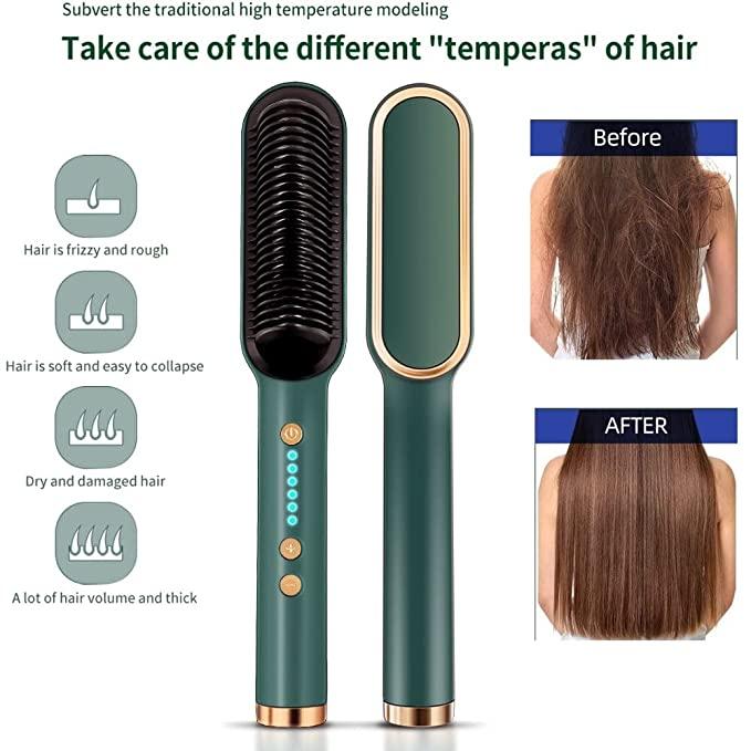 Electric Straightening Comb – Fast Heat Brush for Smooth Hair