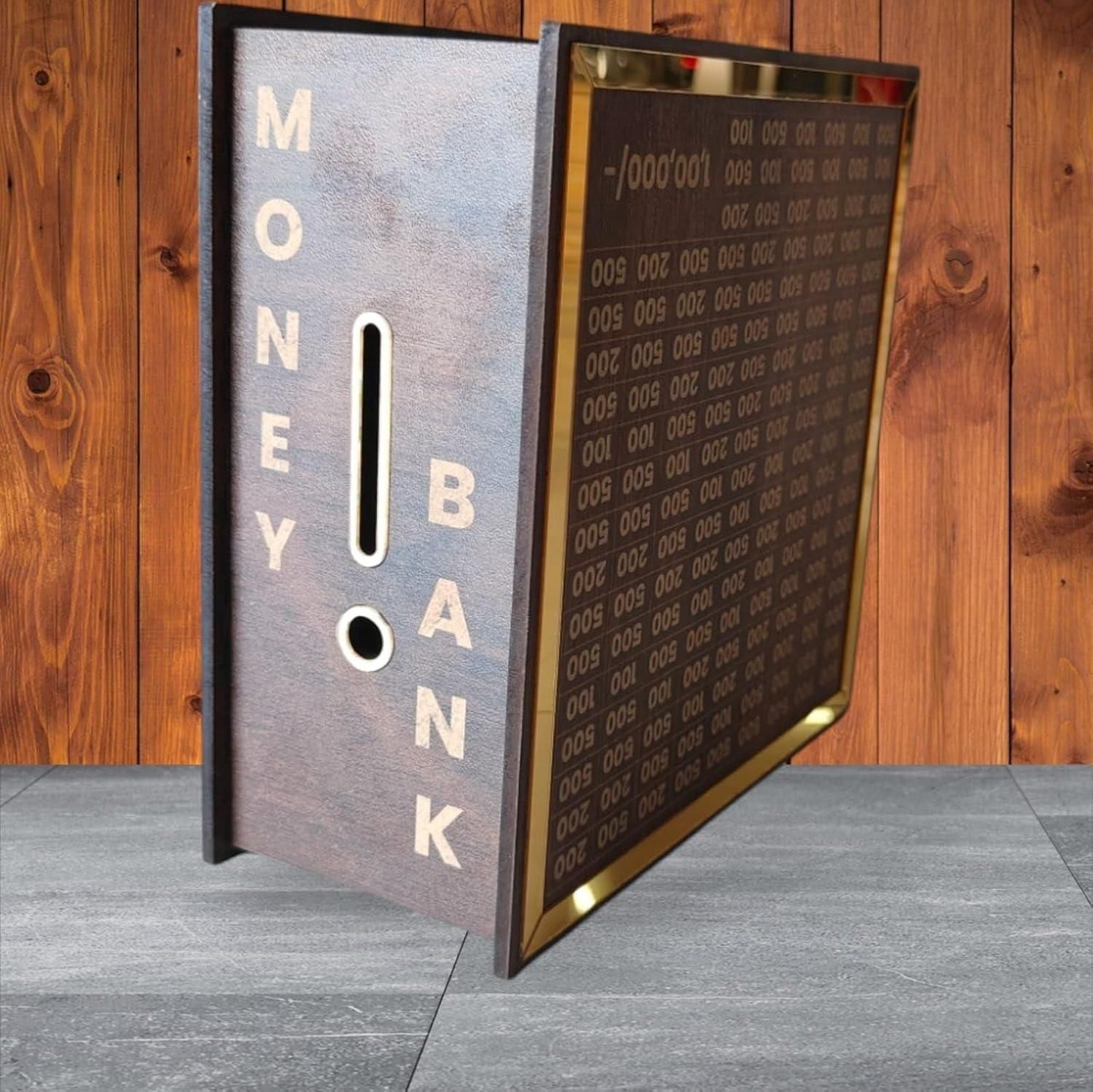Wooden Savings Challenge Piggy Bank