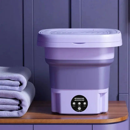Travel-Friendly Mini Washer – Foldable Washing Machine for Home Use