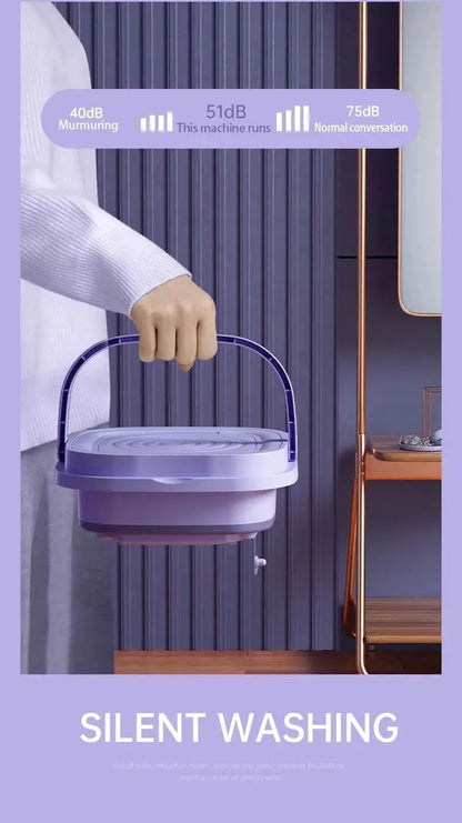 Travel-Friendly Mini Washer – Foldable Washing Machine for Home Use
