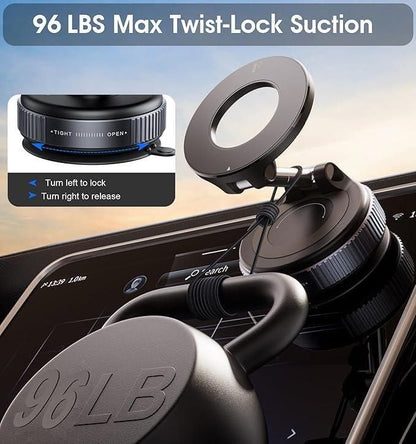 Magnetic Suction Phone Holder – 360° Adjustable Car Mount Stand