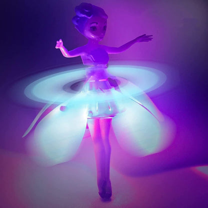 Flying Fairy Barbie Toy – LED Light Princess Doll for Kids