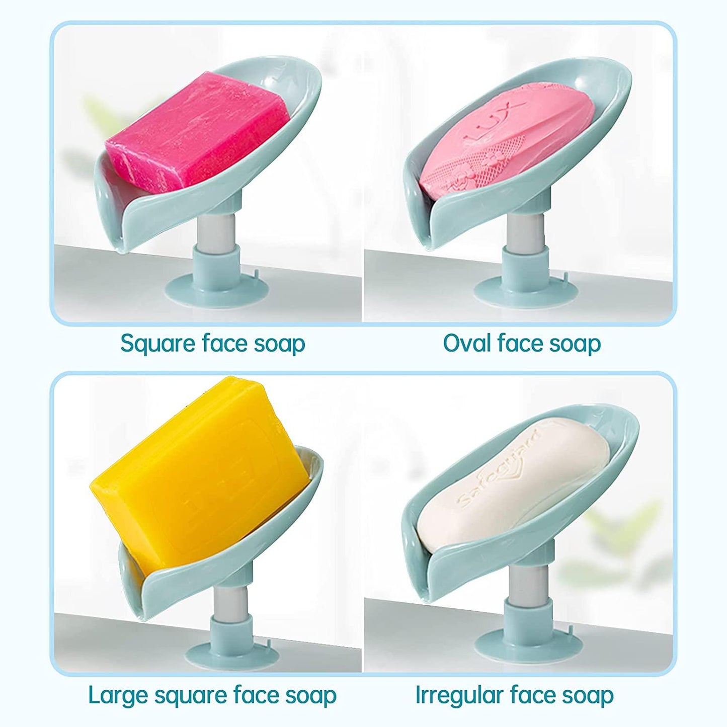 Self-Draining Leaf Soap Holder – Wall-Mounted Soap Box for Bathroom & Sink