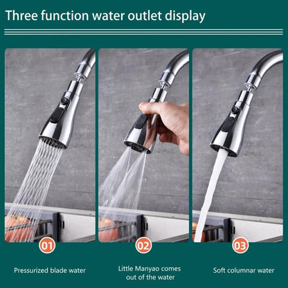 360° Rotatable Kitchen Faucet – 3-Mode Water-Saving Sprayer Head