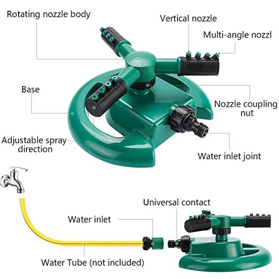 Garden Water Sprinkler – 360° Automatic Lawn Irrigation System