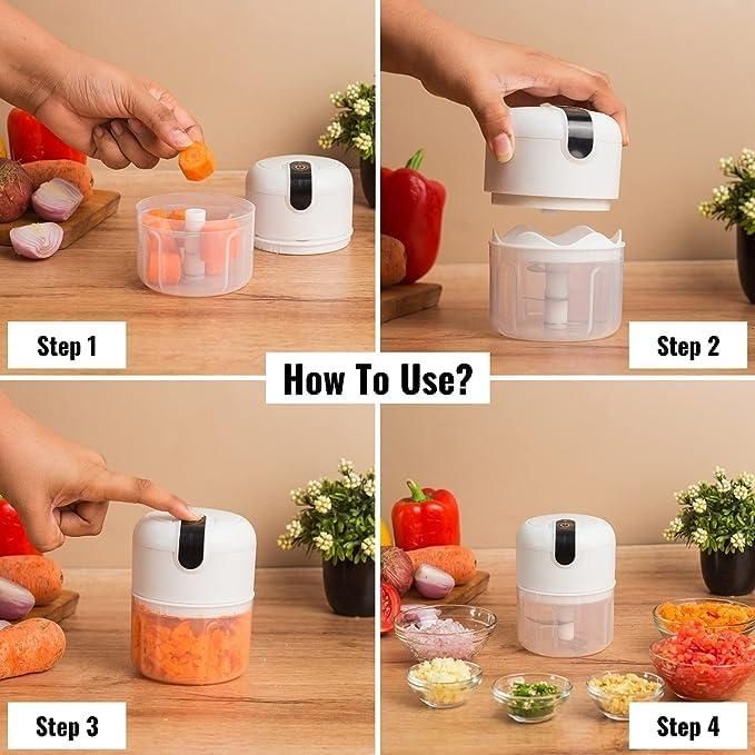 Portable Electric Food Chopper – Meat, Garlic & Vegetable Cutter