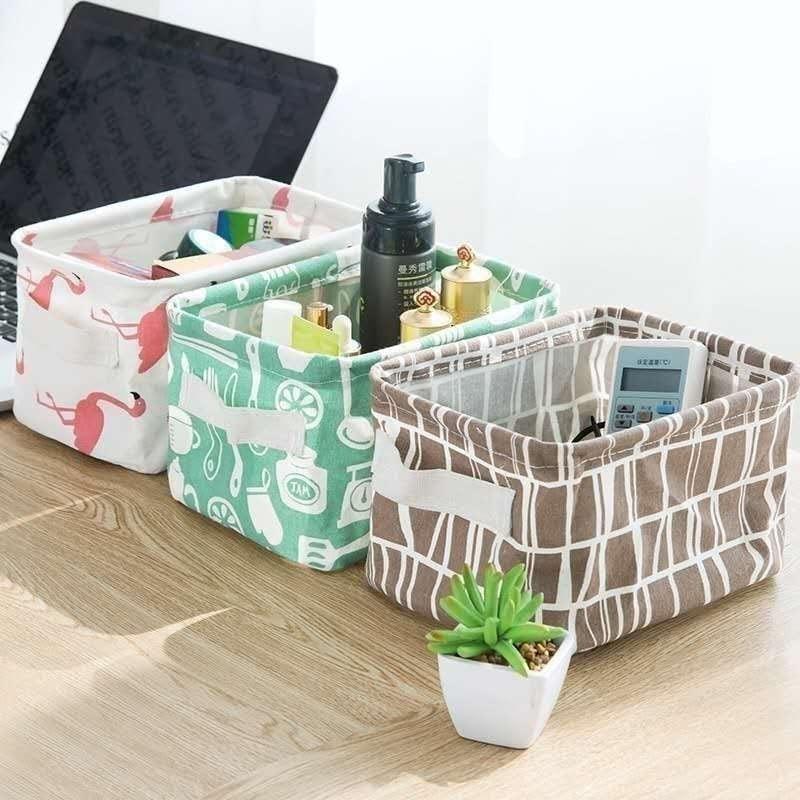 Fabric Wardrobe Organizer Box – Foldable Storage Basket for Clothes