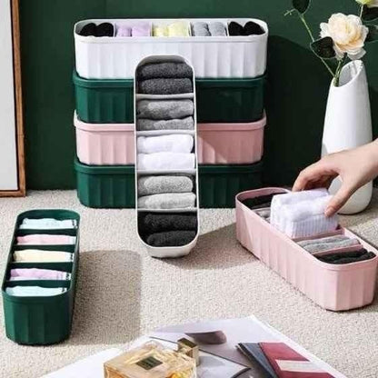 Foldable Drawer Storage Boxes – Set of 4 for Clothes & Essentials