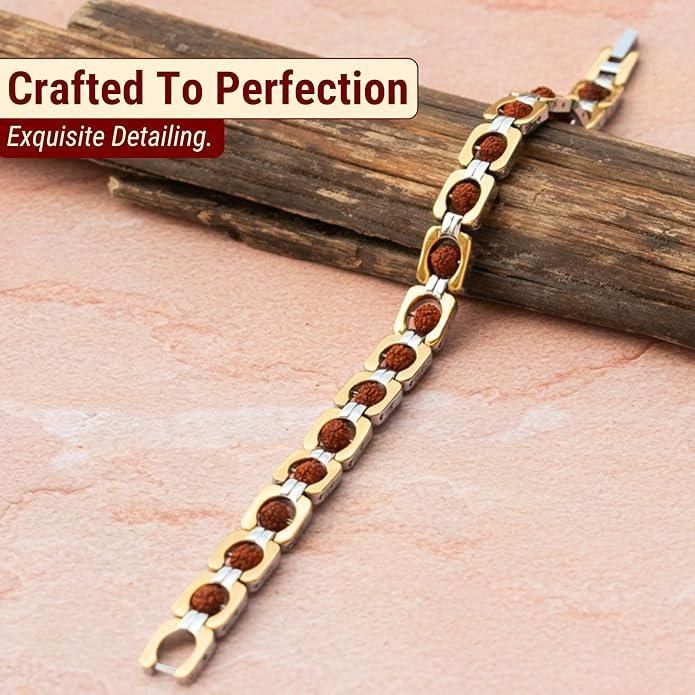 Rudraksha Mala Bracelet – Spiritual Protection & Inner Peace Beads