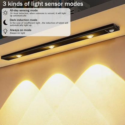 LED Motion Sensor Cabinet Light – USB Rechargeable with 3 Modes