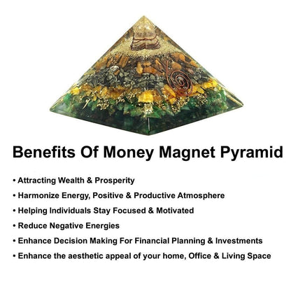 Real Crystal Money Magnet Pyramid | Vastu Wealth Pyramid