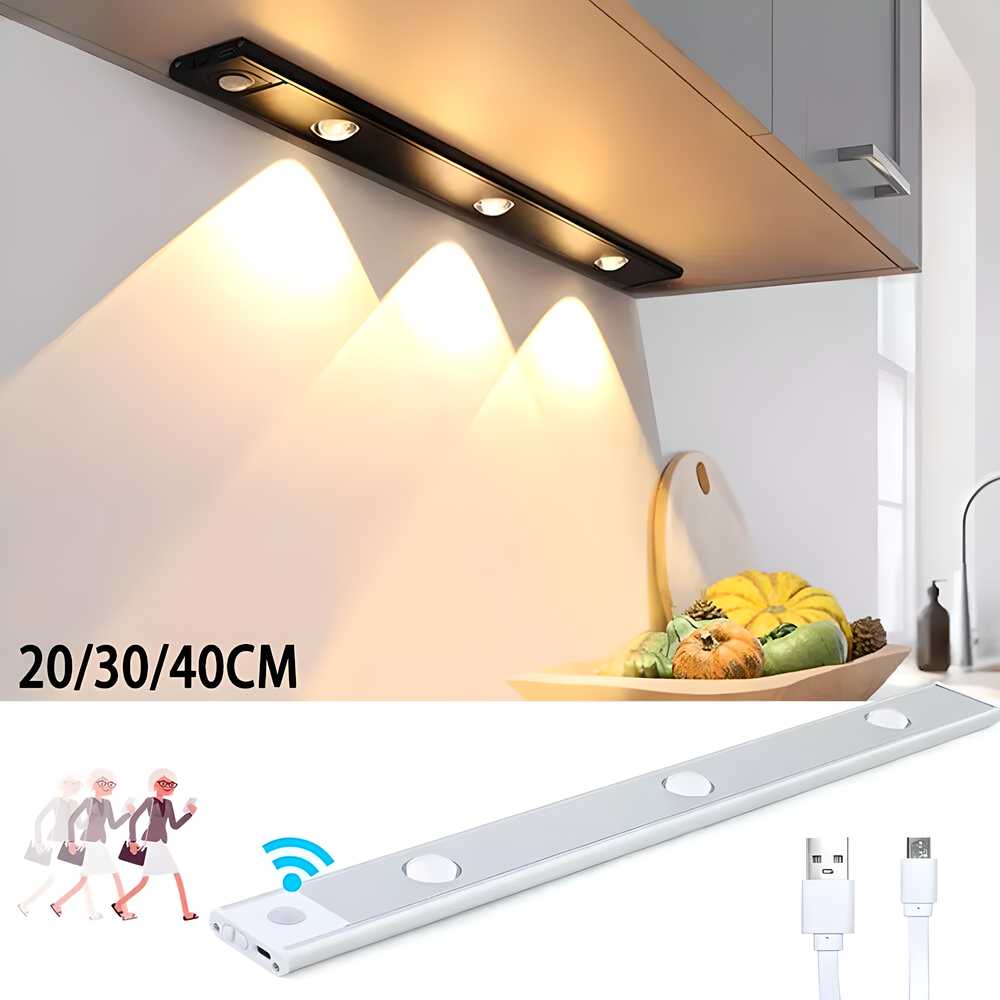 LED Motion Sensor Cabinet Light – USB Rechargeable with 3 Modes
