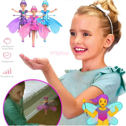 Flying Fairy Barbie Toy – LED Light Princess Doll for Kids