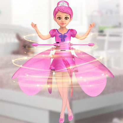 Flying Fairy Barbie Toy – LED Light Princess Doll for Kids