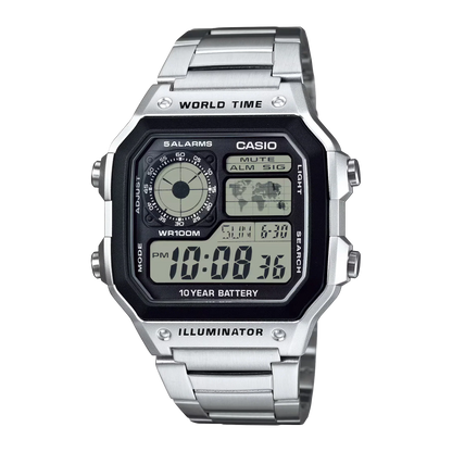 Casio Youth Black Dial Men's Watch - AE-1200WHD-1AV