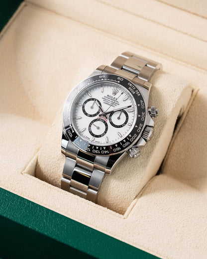 Rolex Cosmograph Daytona 40mm | White "Panda" Dial | Black Ceramic Bezel | Ref. 126500LN