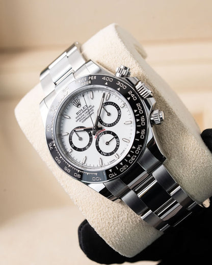 Rolex Cosmograph Daytona 40mm | White "Panda" Dial | Black Ceramic Bezel | Ref. 126500LN