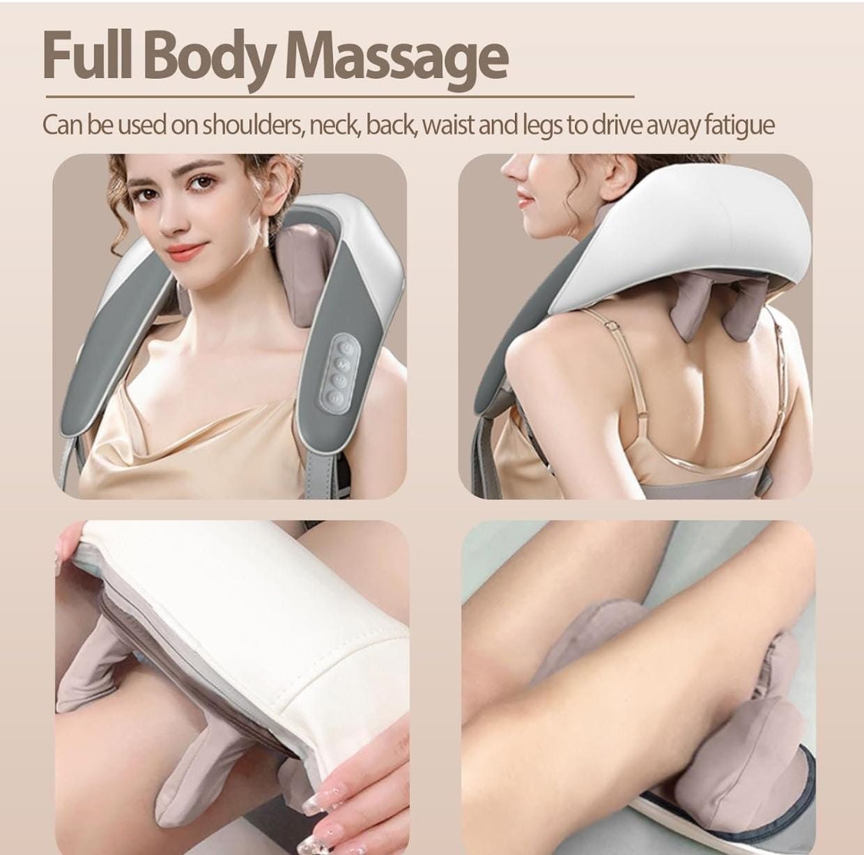 Neck & Back Massager with Heat – Cervical Pain Relief & Full Body Relaxation