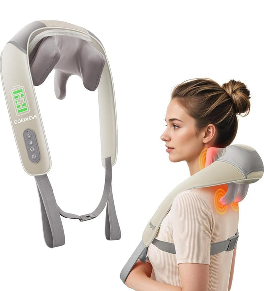 Neck & Back Massager with Heat – Cervical Pain Relief & Full Body Relaxation