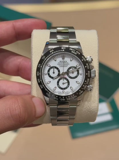 Rolex Cosmograph Daytona 40mm | White "Panda" Dial | Black Ceramic Bezel | Ref. 126500LN