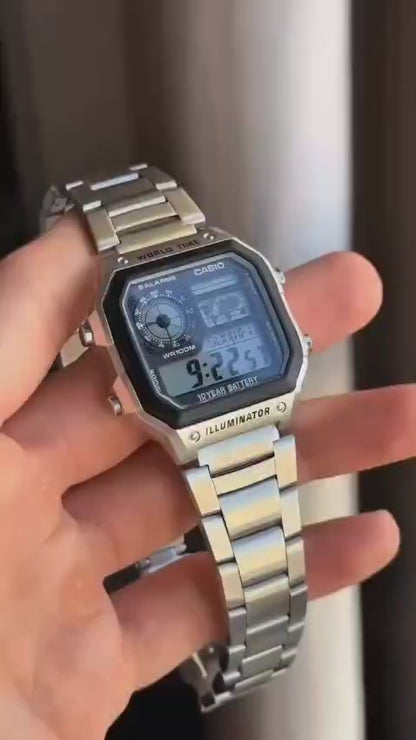 Casio Youth Black Dial Men's Watch - AE-1200WHD-1AV